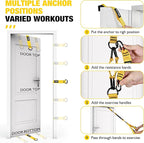 Resistance Bands with Handles, Exercise Bands with Door Anchor for Working Out, Home Gym Workout Equipment for Push Downs, Tricep, Biceps, Arms, Back, Chest, Abs, Shoulder Training