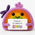 MAMAGIFTREE Thank You for Helping Me Grow - Appreciation Gifts for Teacher Mom Dad Professor Boss Mentor Coworker - Graduation Positive Rainbow Crochet