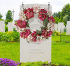 2 Pack Christmas Headstone Wreath Hanger - Adjustable 6-11 Inch - Metal Gravestone Flowers Holder - Cemetery Tombstone Wreath Hook for Christmas Grave Memorial Day