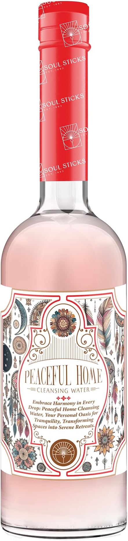 SOUL STICKS Cleansing Water 7.5 oz. Bottle for Rituals, Clearing Negative Energy and Purifying Home Spiritual Florida Water (Peaceful Home)