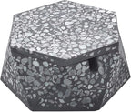 FREELOVE Concrete Ashtray with Lid & Stainless Steel Ashtrays for Cigarettes, Cement Ash Tray Smoking Holder Indoor Smokeless Outdoor Windproof Patio Home Office Cool Decor(Stone Grey, Small)