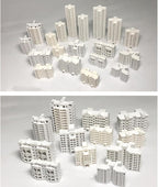 XISAOK Realistic Apartment Building Model Unpainted Craft Project Miniature Landscape Design 1/800s Scale Solid Structure Miniature Apartment Building Model
