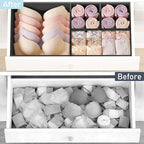 DIMJ Drawer Organizer Clothes, 30 Pack Dresser Organizer, Foldable Closet Organizers and Storage, Fabric Dresser Bins, Drawer Dividers for Nursery, Baby Clothes, Underwears, Sock,Black