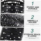 UPKOCH Umbrella Bucket Iron Umbrella Stand Umbrella Holder Bins Mini Umbrella Stand Iron Umbrella Holder Umbrella Storage Bucket Metal Iron Bucket Wrought Iron Black Household Storage Box
