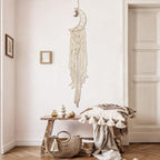 Zorfeter Moon Dream Catcher, Macrame Wall Hanging Boho Decor, Moon Star Decoration for Bedroom