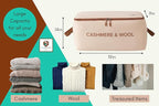 100% Cotton Cashmere & Wool Storage Bag – Breathable Sweater Storage Bag for Cashmere, Wool, Knitwear & Delicate Garments – Dust & Moisture Protection