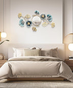 Large Wall Mirror,Modern Wall Mirrors Decorative,3DMetal Ginkgo Biloba Design - Perfect for Living Room, Bedroom, Bathroom, or Entryway Wall Decor
