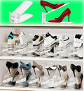 Shoe Slots Organizer for Closet 12PACK Shoe Stacker Adjustable Shoe Slots Organizer Shoe Space Savers Double Layer Stack Shoe Racks for Closet Organization Organizador de Zapatos (Transparent)