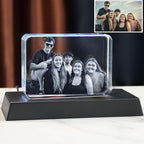 3D Crystal Photo, Personalized Customized Gifts for Mom,Couple,Wife,Women,Men,Baby Great with Your Own Photo,Customized Crystal Photo Frame