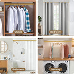 Mavivegue Closet Rod, 17 to 43 Inch Gold Adjustable Closet Rods for Hanging Clothes, Hanging Rod for Closet Wardrobes Laundry RV, Bathroom