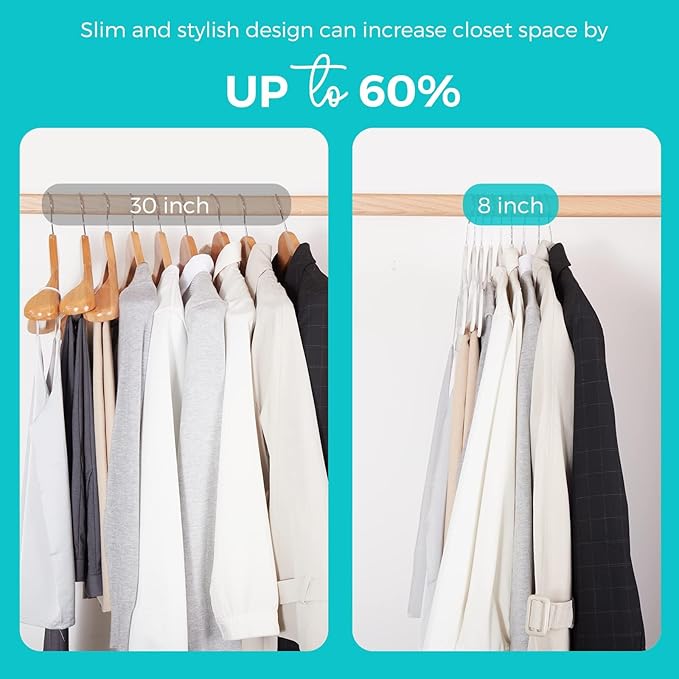 HOUSE DAY Premium Velvet Hangers 50 Pack, Non-Slip Flocked Felt Hangers, Sturdy Clothes Hangers with 360° Rotatable Hook, Heavy Duty Coat Hanger, Durable Slim White Hanger for Closet Space Saving