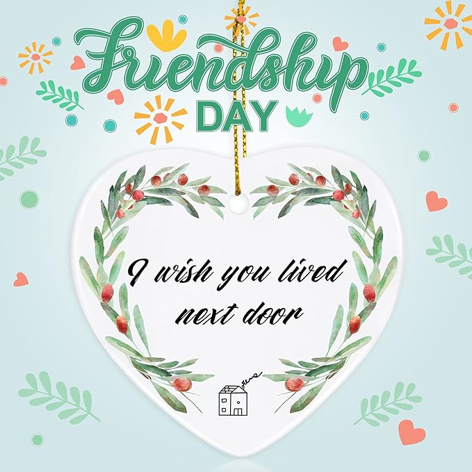Jocidea Friendship Christmas Decorations - Sentimental Gifts for Women, Bridesmaid, Birthday, Long Distance Friends - Xmas Present