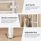 HOMISSUE Corner Shelf, 6 Tier Tall Narrow Bookshelf 76.9", Industrial Corner Bookcase with Storage for Home Office Living Room and Bedroom, White