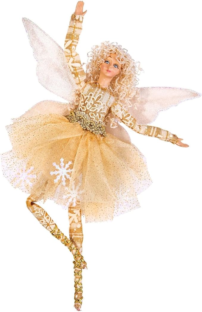 STP GOODS Christmas Decor Collectible Doll 12" Figurine for Home Decor & Holiday Posable Fairy Doll Indoor Christmas Fairy Christmas Seasonal Decoration Collectible Christmas Doll (Fairy in Red)