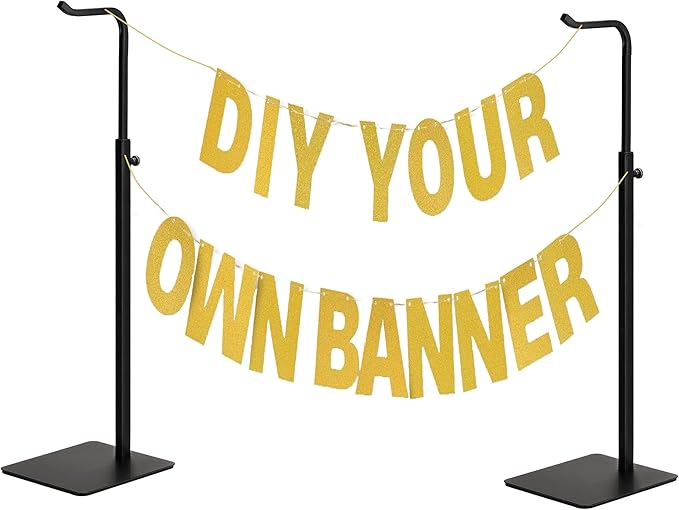 pickpiff Adjustable Purse Display Stands - Black Tabletop Display Holder for Handbags, Wreaths and Banners, for Home Closets, Retail Displays and Vendor Booths (2-Pack)
