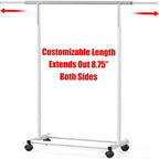 Simple Houseware Standard Rod Garment Rack, White