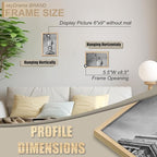 Natural Solid Wood 6x9 Picture Frame, Display 6 x 9 Inch Picture Poster Photo, Vertical & Horizontal Wall Hanging - 2 Pack/Natural/6"x9"