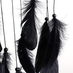 Dream Catcher, Wall Mounted Dream Catcher Feathered Dream Catcher Handmade Dream Catcher Black Boho Bedroom Dream Catcher