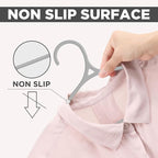 Utopia Home Clothes Hangers - Standard Plastic Hangers Space Saving - Durable Coat Hangers 50 Pack (Grey)