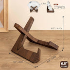 ANBOXIT Bowl Stands for Display, 6.5 Inch Plate Holder, Wooden Easel Frame Holder, Display Stand for Large Deep Platters and Dishes, 6.5" H x 8.5" W x 7.8" D (For Bowls under 5" in Depth)