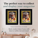 Creative Picture Frames 10 x 12 Magazine Frame with Full-Strength Glass, Holds Up To A 1/4" Thick Media with Installed Hangers for Easy Mounting, 12x14 Manhattan Black Frame with Black Mat