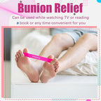 Set of 5 Toe Stretcher Band Separator Spacer Bunion Correction Hallux Valgus Alignment Foot Stretcher Straightener Resistance Loop Yoga Exercise Foot Care with Carry Bag(Pink)