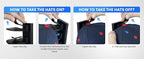 hat rack, one package includes two hat racks, capable of holding up to 40 baseball caps total, featuring a simple structure, easy installation, and premium quality (Black).