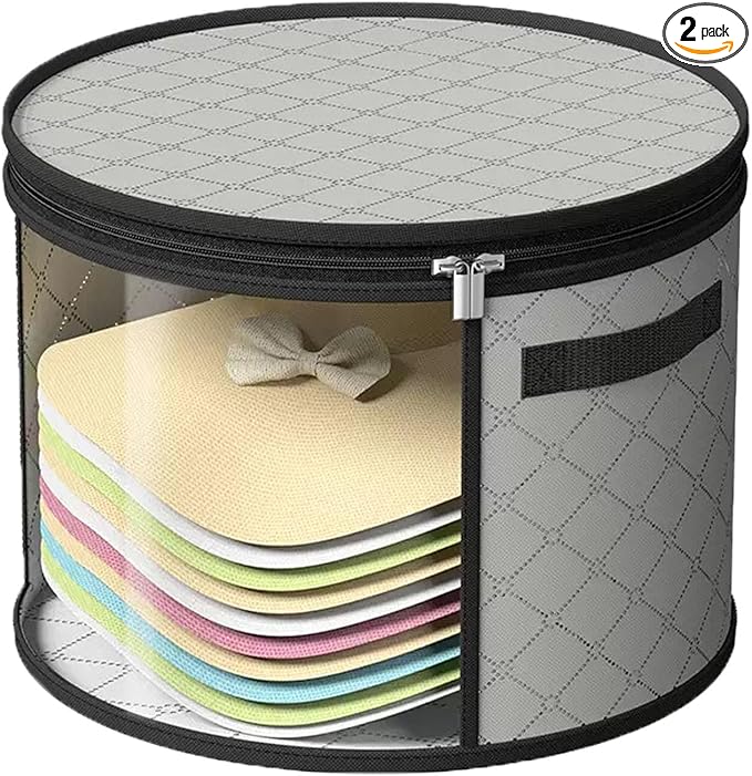 STARGAZ Hat Boxes For Women Storage - This Oversized Clear Hat Storage Bag can hold 9 hats,suitable for cowboy hats,suitable for travel and daily hat organizer for closet.(Pure Gray 1 Pack)