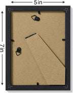 Vittanly 5x7 Picture Frames Set of 9, Shatter Resistant Plexiglass, Display 4x6 Pictures with Mat or 5x7 without Mat, Photo Frames for Wall or Tabletop, Engineered Wood, Black