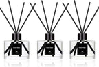 Reed Diffuser Set of 3 for Bathroom Air Fresheners, Oil Diffuser Sticks | Gardenia,Jasmine,Eucalyptus & Lavender Scent(1.7 fl oz Each Pack) Home Fragrance with 12 Sticks Defusers | Shelf Decor