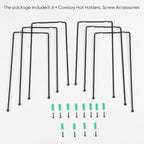 Taozun Cowboy Hat Rack - Cowboy Hat Holder DIY Hat Hangers for Wall Display, Black Hat Holder Organizer, 6 Pieces(A Beautiful Christmas Gift)