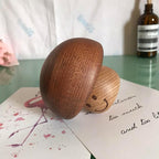BinkeGG Play (Twinkle Twinkle Little Star) Walnut Mushroom Shaped Clockwork Music Box with Sankyo Musical Movement (65 Tunes Option)