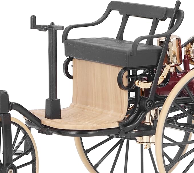 Fdit Retro Alloy Tricycle Ornament High Simulation Classic Car Model 1:12 Scale Decoration for Home, Ideal Model Collectors, Suitable for Wine Cabinet Entrance Decor, Durable and Sturdy Design