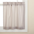 Sweet Home Collection Kitchen Window Tier, Swag, or Valance Curtain Treatment in Stylish and Unique Patterns and Designs for All Home Décor, 36", Ribcord Gray