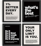 DSHFG Motivational Inspirational Office Wall Art Decor Prints Set of 4, Motivational Wall Decor Trendy Retro Posters for Office Home Decor, 12x16 Unframed