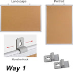2-Pack Cork Board Bulletin Board 20 x 30 Inches, Silver Aluminium Framed Corkboard, Office Board for Wall Cork, Large Wall Mounted Notice Pin Board with 32 Pins