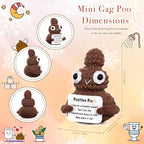 Funny Gag Poop Emotional Support Stuffed Positive Cochet Animals Pickle Gifts for Adult Men Women Brother,Weird Things Stuff Office Decor