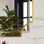 Kelly Miller Large Gold Wall Mirror, 26"x52" Gold Decorative Mirror Wall Vanity Mirror Bevelled Full Length Mirror for Bathroom Living Room Bedroom Farmhouse Fireplace Entryway