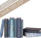 ORITZIO Blue Faux Books Set of 9 - Hidden Storage Fake Books Ideal for Coffee Table, Home Staging, Interior Design & Fashion Books, Old Money Aesthetic, Library Decor, Beach House Accessories