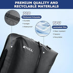 TPU Vacuum Bag for Travel, 70D Nylon Reusable Compression Bag with IP67 Waterproof Zipper, Compression Packing Cubes for Clothing, Space Saver Bags for Luggage and Backpack(Gray-1 PCS)
