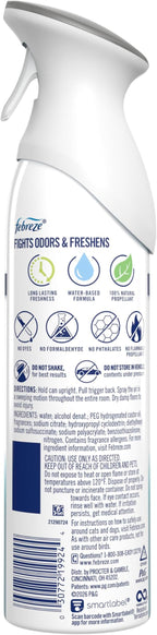 Febreze Air Mist, Air Freshener Spray, Odor Fighting Room Spray, Deodorizer for Home Bathroom Kitchen Office Apartment Dorm Room Classroom, Heavy Duty Crisp Clean Scent, 8.1oz, (Pack of 6)