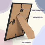 8x10 Black Picture Frames Set of 12 for Displaying 8 x 10 Photos, Multi 8x10 Frames Collage for Wall or Tabletop, Horizontal or Vertical Display