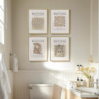 Framed Matisse Neutral Wall Art, Set of 4 Pieces Beige Wall Decor, Abstract Modern Minimalist Botanical Prints for Bathroom, Living Room, Dining Room, Bedroom, Home Office Decor 11x14