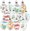 Lillian Vernon Hand Painted Blown Glass Easter Ornaments - Handcrafted Hanging Tree Decorations, Easter Egg Holiday & Party Decor, 2 in, Assorted, 12-Piece Set