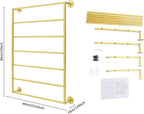 Wall Mounted Display Rack, 7-Layer Wrapping Paper Ribbon Organizer Scarves Tie & Scarf Rack Belts Towel Holder Necktie Hijab Stand Metal Shelving for Home, Retail Stores, Flower Shop