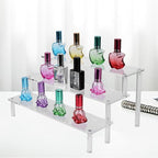 Acrylic Display Risers,Clear Risers Perfume Organizer Stand, 3 Tiered Cupcake Shelf Stand Holder,11.8 Inch,DIY