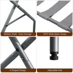 AMHANCIBLE Luggage Rack, Foldable Suitcase Stands Set of 2, Metal Luggage Holder for Guest Room, Bedroom, Hotel, Holds up to 110 lb, Easy Assemble, Grey,HLR01GY