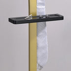 Kings Brand Furniture Henry Men’s Suit Valet Stand – Freestanding Clothes Valet Rack with Jacket Hanger, Pants Bar, Tie Holder & Storage Shelf – Modern Bedroom Garment Organizer (Gold/Black)