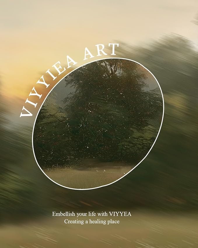 VIYYIEA Vintage Gold Framed Wall Art for Living Room, Sunrise Canvas Prints Home Decor, Oil Painting Picture, Bedroom Wall Decor Gifts for Friends or Family -【Sunrise】-(16L x 12W)