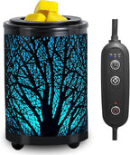 Leyoue Electric Wax Melt Warmer with Timer - PTC Heating Plate & 7 Colors LED Changing Light, Fragrance Warmer for Home, Office, Gifts & Decor (Black Forest)